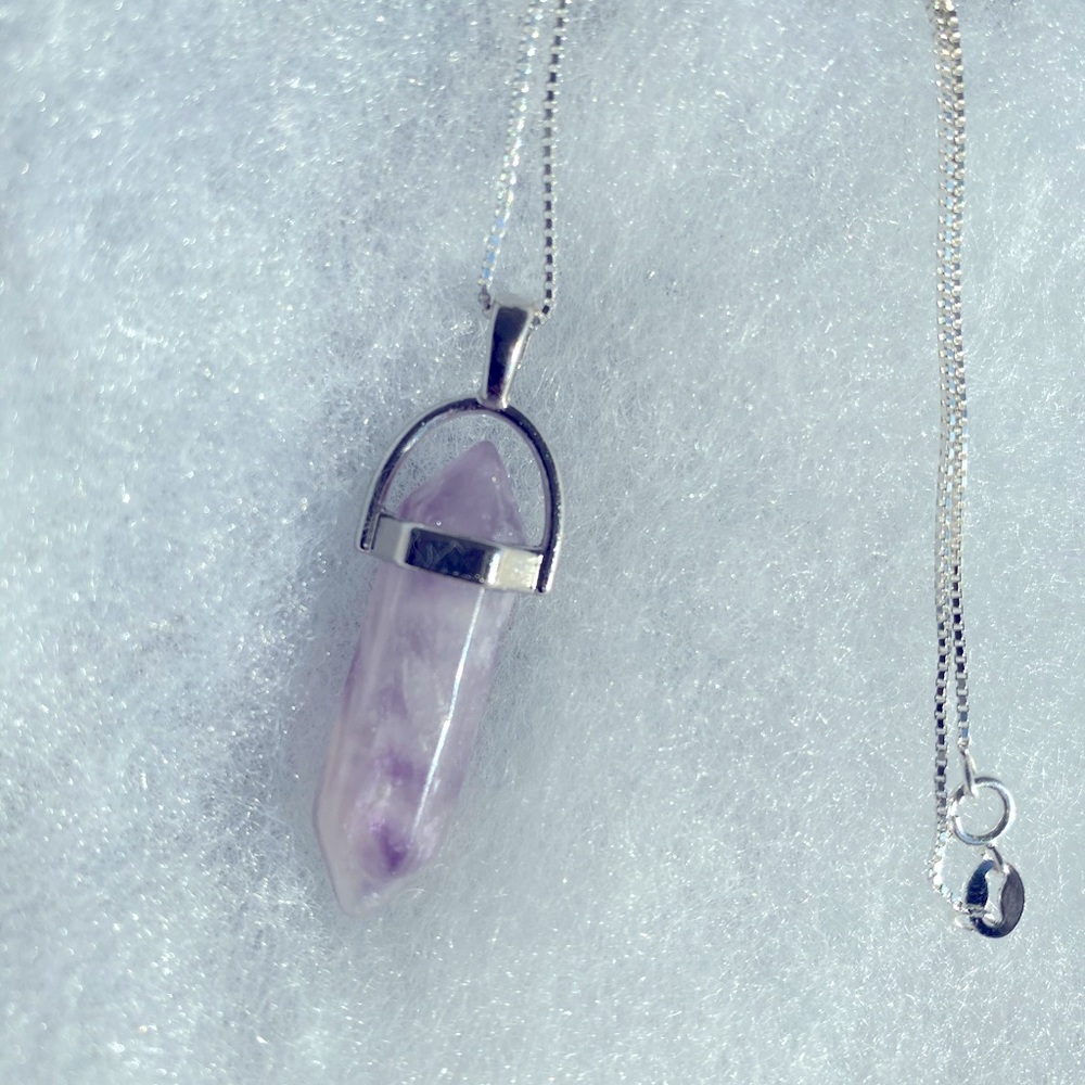 Pale Amethyst Sterling Silver Necklace